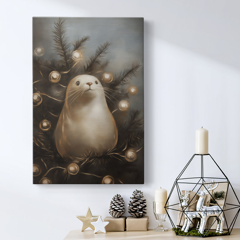 Art des Fêtes de Noël - Toile tendue avec châssis - Série 2-CXLV, H 18 po x l 12 po