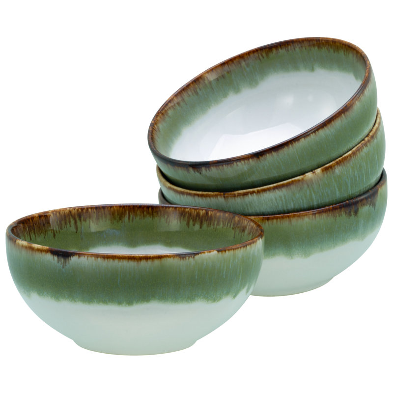 Cascade Buddha Bowl Set, Green/cream