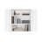 Naomi 32" Modern Steel Accent Cabinet with 3 Adjustable Shelves in White-1062753256