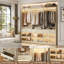 Armoire autoportante de 49 po de largeur avec tringle et tiroir (ensemble de 2)-851249474