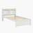 White Twin Size Bed With Bookcase & Trundle Unit-1109611792-1109611795