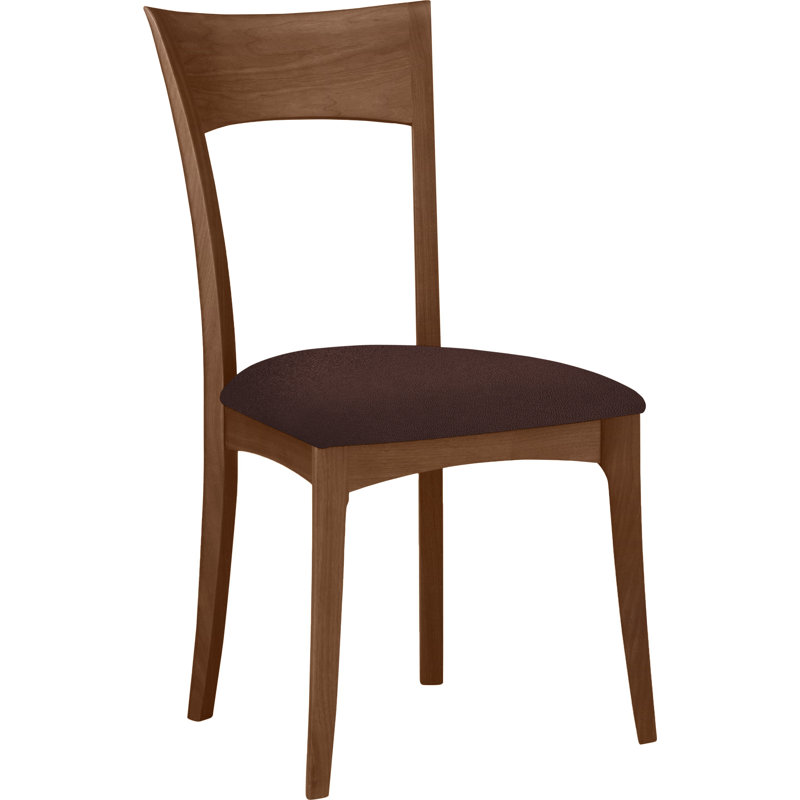 Ingrid Upholstered Dining Chair, Saddle Cherry, Ebony Leather