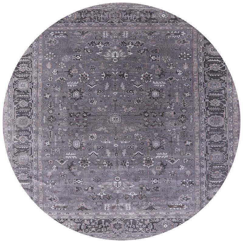 Tapis oriental gris Arad, Rond 8 pi