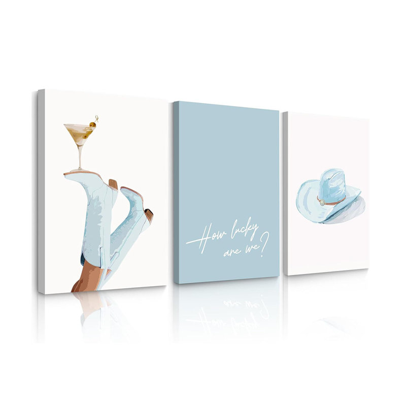 3 Piece Wrapped Canvas Print, 40cm H x 30cm W
