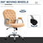 Siège de bureau kaki, revêtement en molleton, bouton, rembourrage des accoudoirs, hauteur réglable, fauteuil de bureau pivotant à 360 degrés avec fonction polaire, rembourré, fonction pivotante, mobilité, respirant et