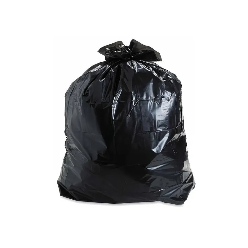Extra Thick 65+ Gallon Trash Bags Heavy Duty - 100 Count Black Tear-Resistant Garbage Bags for Outdoor Waste, Leaf Cleanup, Camping - High Density & Weatherproof