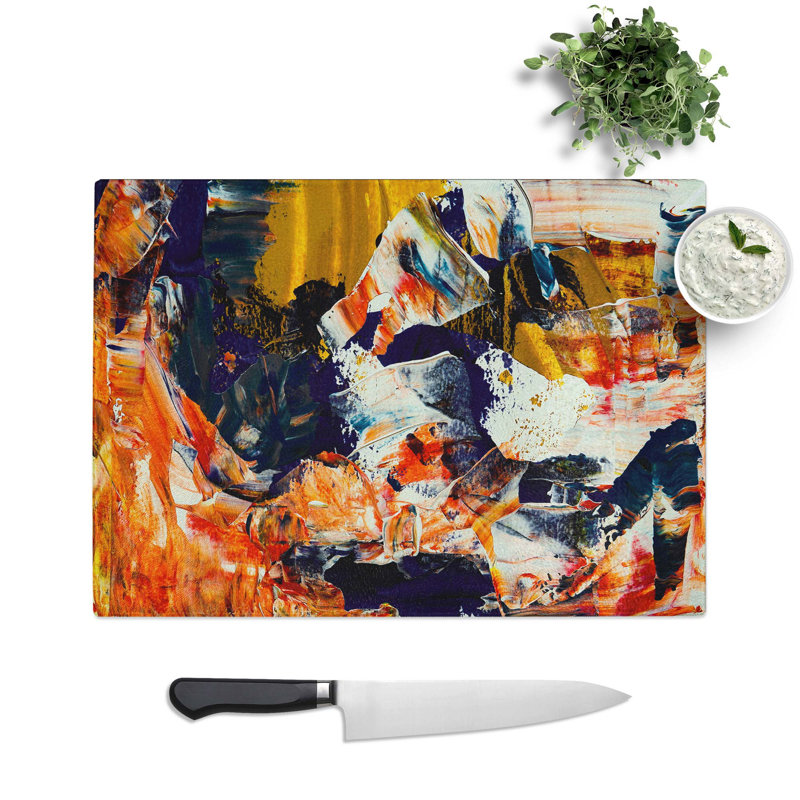 Tempered Glass Art Painting Vol.160 Chopping Board, 28.5 cm W x 20 cm L