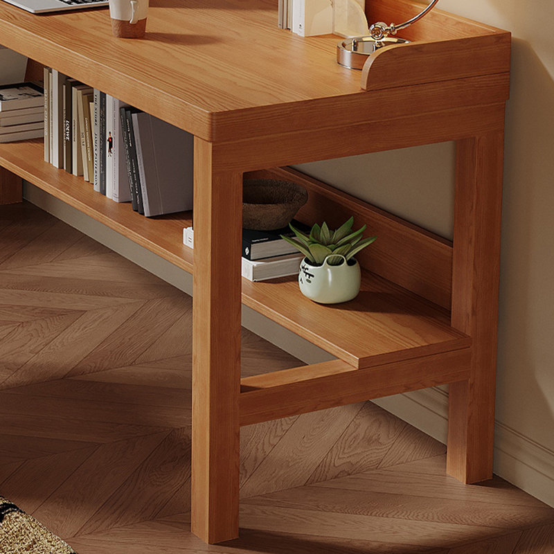 Bureau rectangulaire en bois massif brun, H 70,87 po x l 62,99 po x P 23,62 po