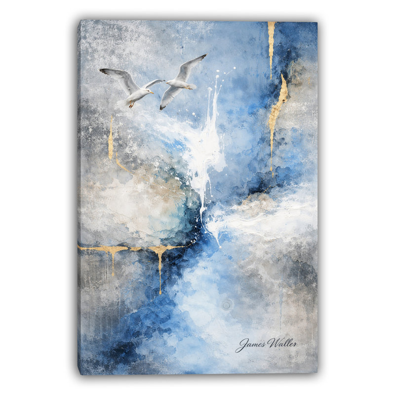 «Seabird Sky», art mural sur toile tendue, L 24 po x H 36 po x P 1,5 po