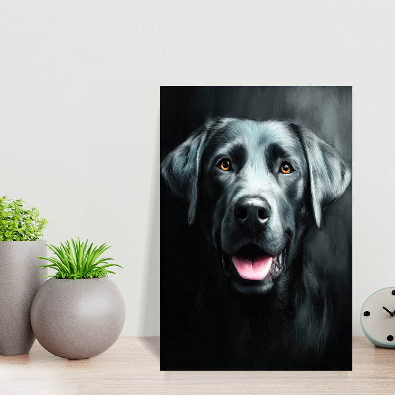 Labrador Retriever, art mural contemporain, H 18 po x l 12 po