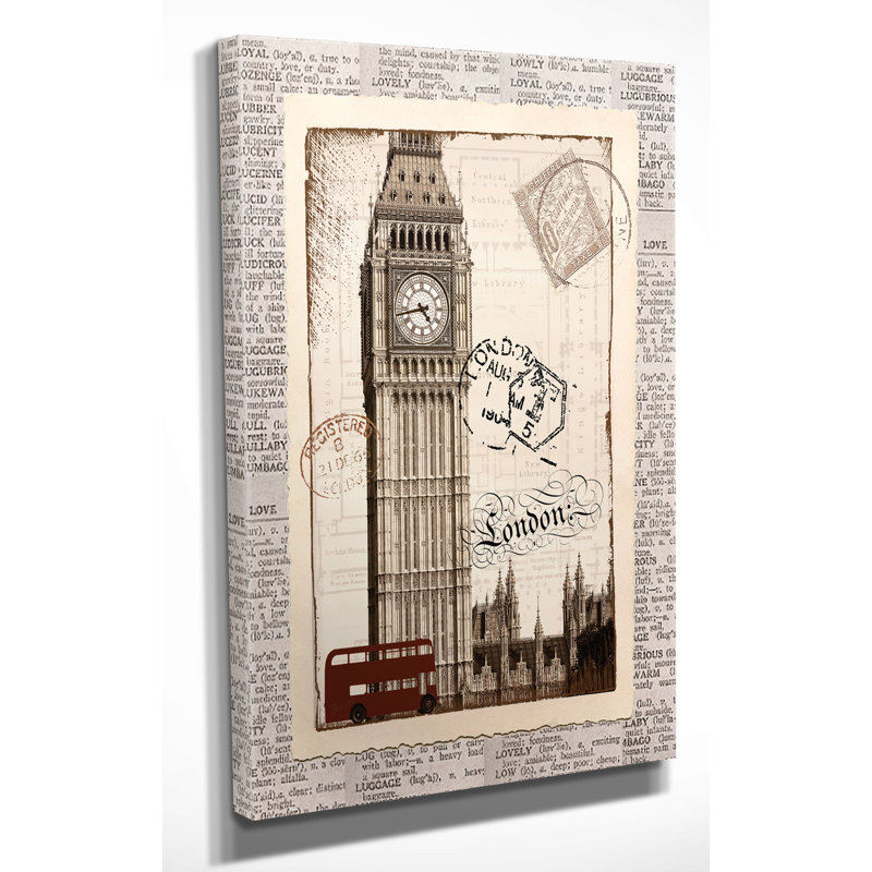 «London Memories» par Katrina Craven, impression sur toile tendue, H 24 po x l 32 po x P 1,5 po