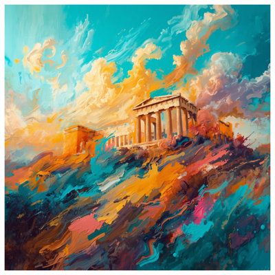 Coussins décoratifs Vibrant Parthenon Landscape