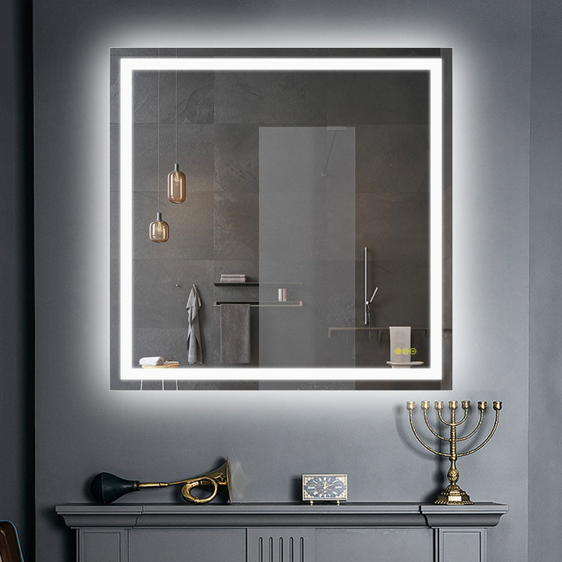 Miroir de salle de bain Amirie, 36 po x 36 po