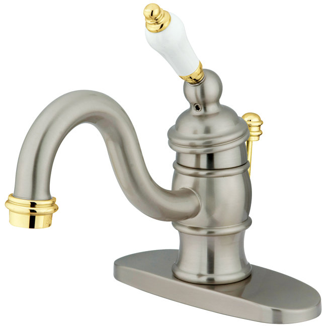 Vintage Single Hole Bathroom Faucet with Drain Assembly, Oil Rubbed Bronze