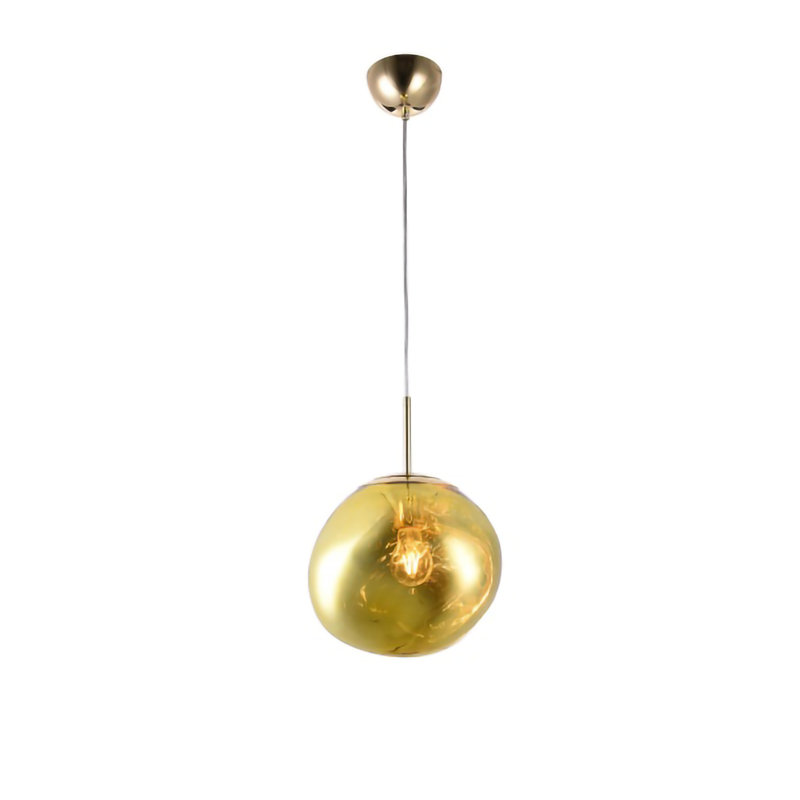 1-Light Gold Pendant With An Acrylic Shade