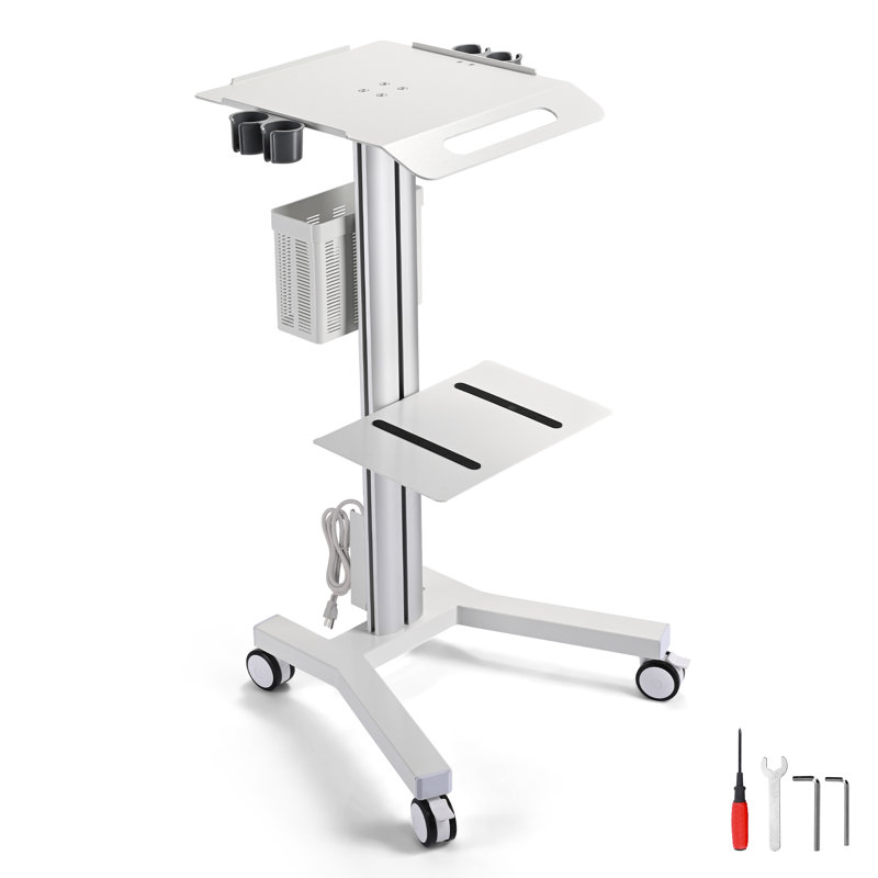 Chariot mobile à roulettes AW 2 Tiers, Argent