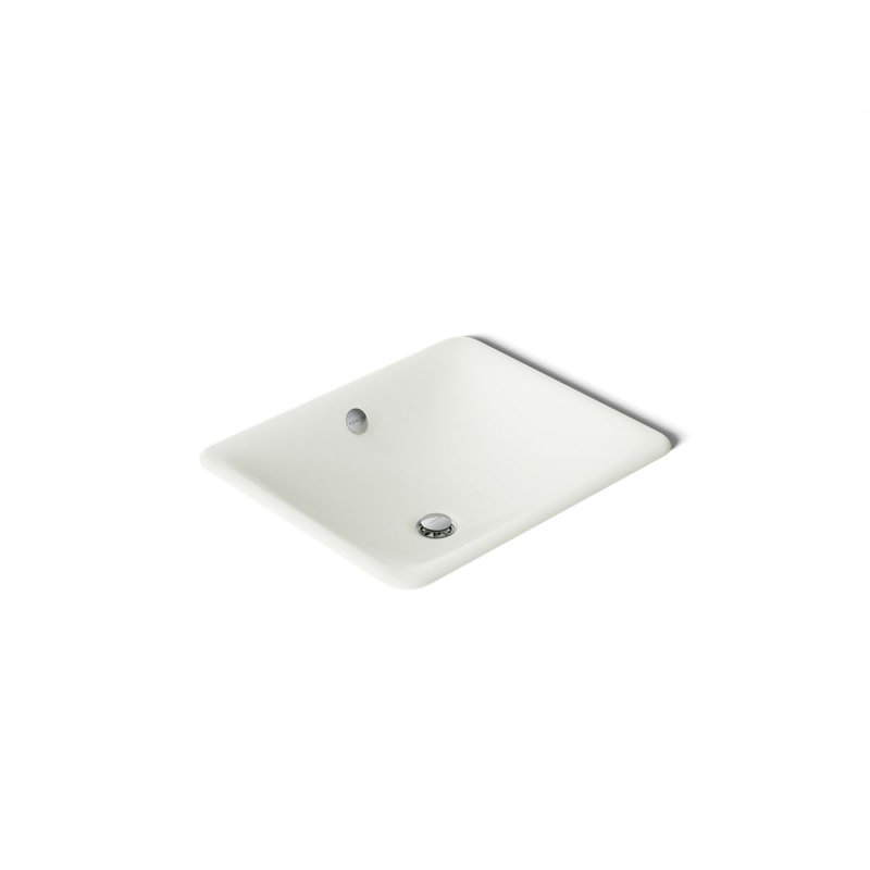Iron Plains Metal Rectangular Undermount Bathroom Sink with Overflow, Indigo Blue