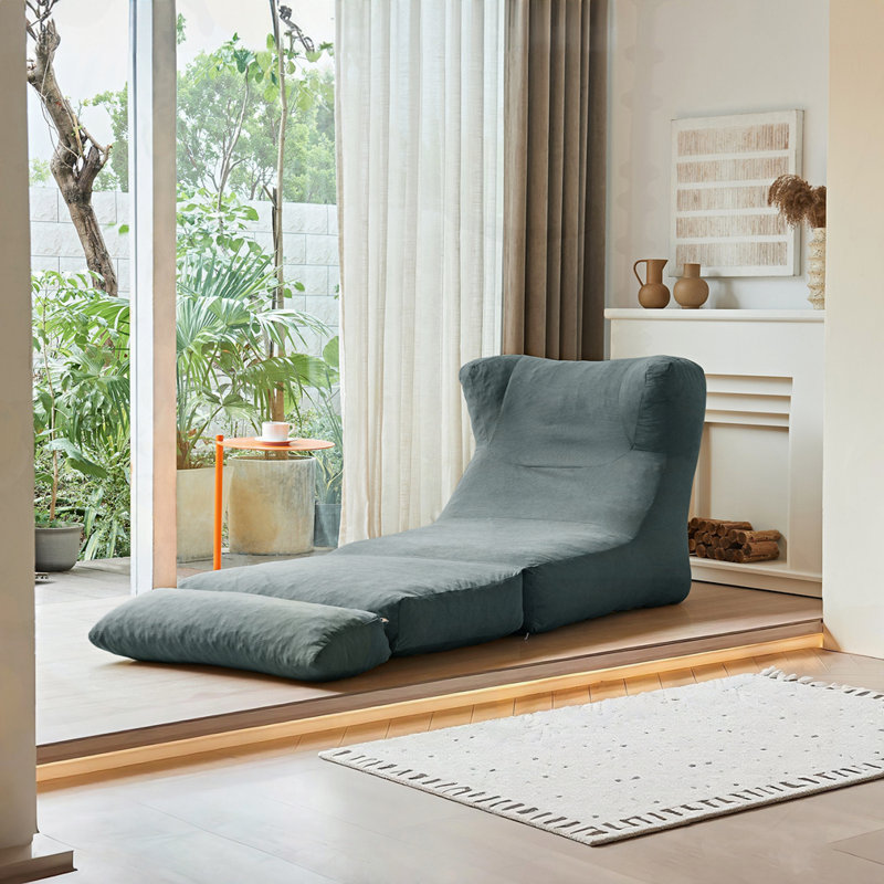 Fauteuil-lit pliable Cloud Canapé 2 en 1 - Housse lavable en velours côtelé, Gris