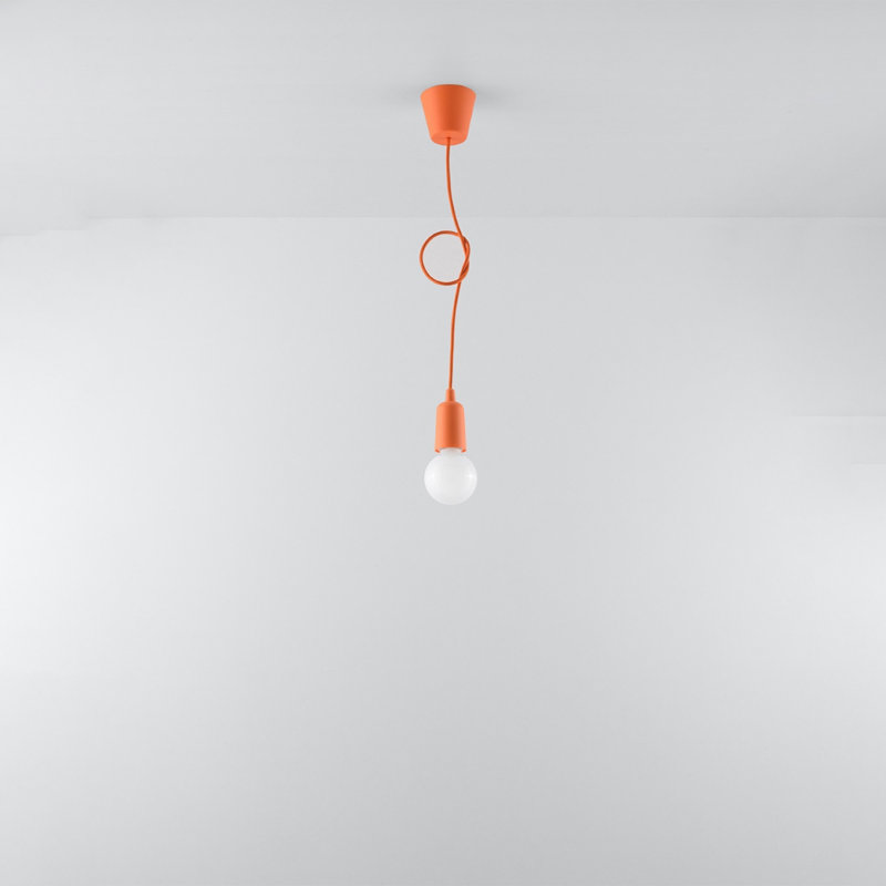 Borofsky 1 - Light White Pendant, Orange