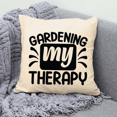 Citation amusante «Garden Lover» 513 - Coussin décoratif inclus