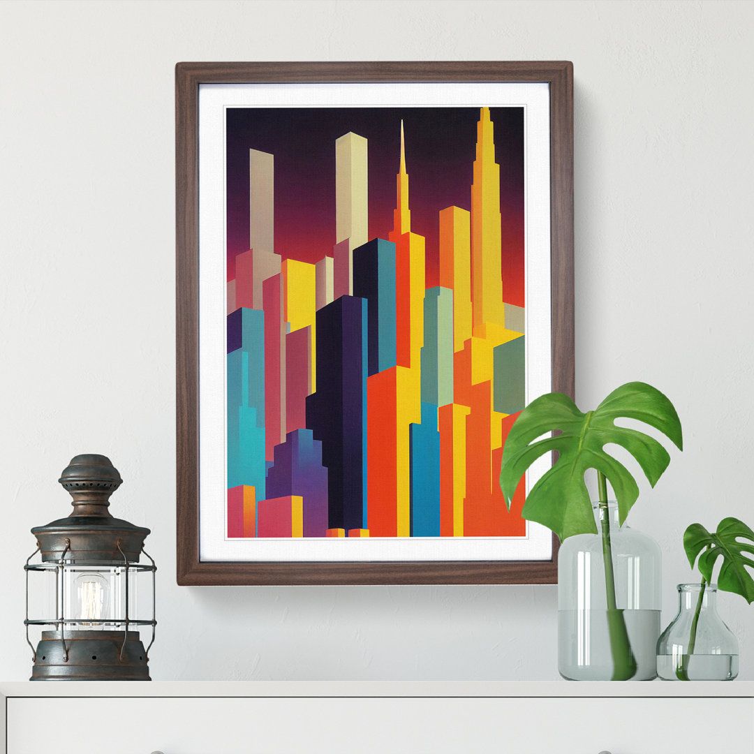 Breathtaking City Skyline Abstract - Single Picture Frame Print