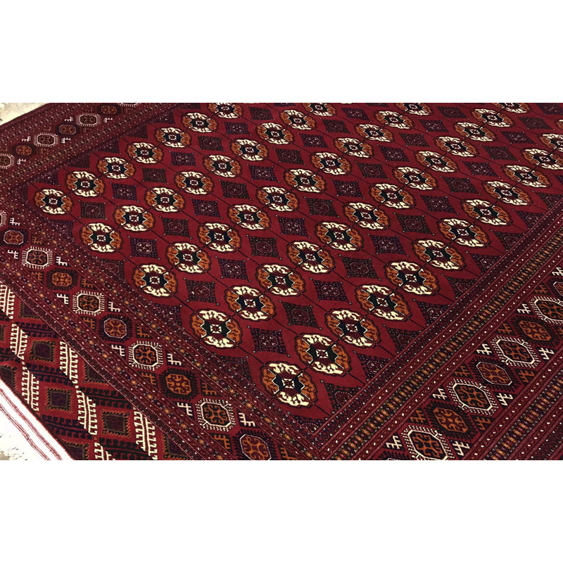 Wool Oriental Area Rug in Red