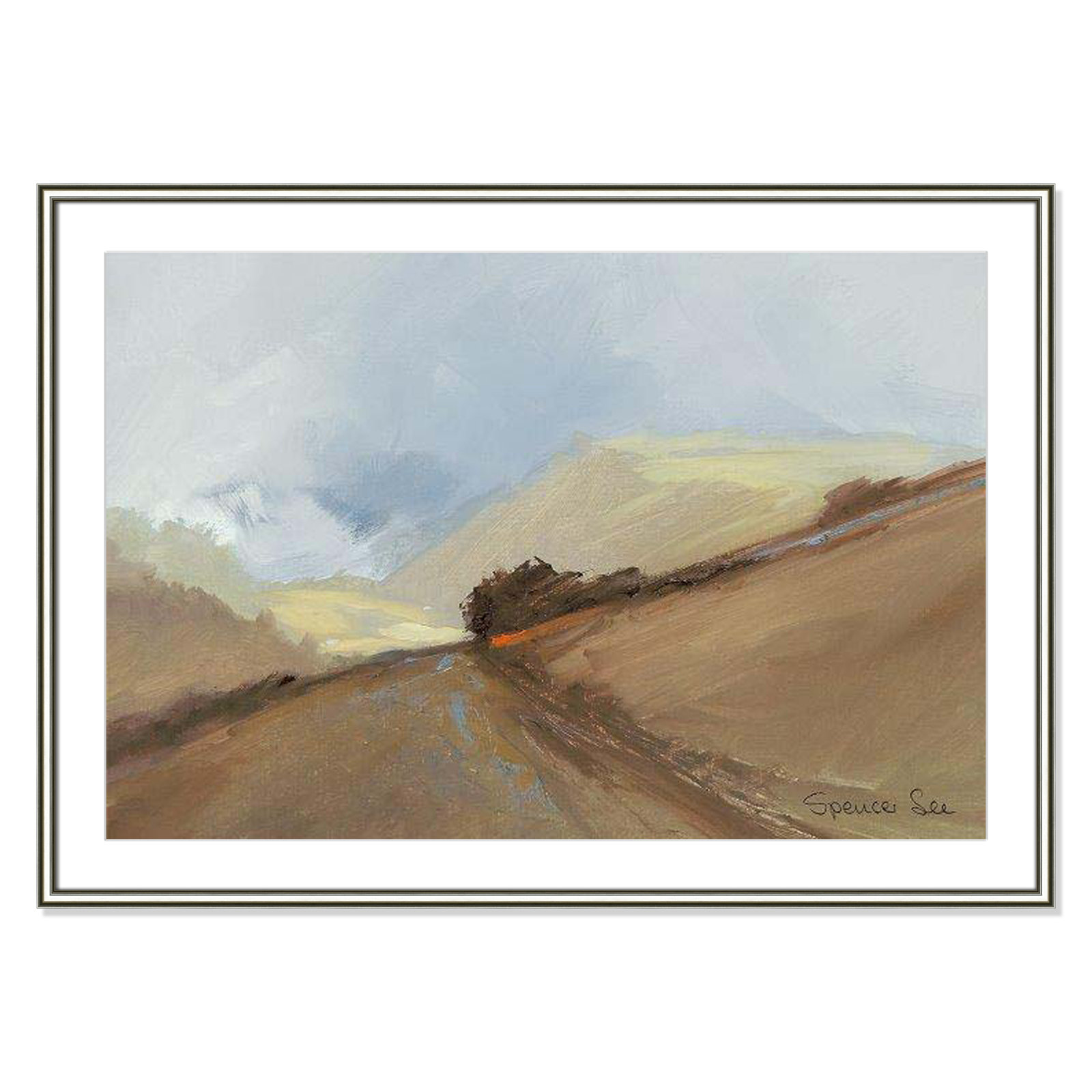 Heaven And Earth II by Spencer Lee, 30.75" H x 42.75" W x 0.75" D, Silver Framed