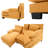 110" U-Shaped Cloud Sectional Sofa Chenille Modular Couch with Double Chaise and Memory Foam, 4-Seat Sleeper Sofa for Living Room & Apartments-1636792355