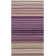 Cruz Hand Loomed Wool/Cotton Striped Rug in Lilac/White