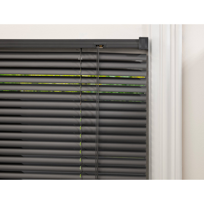 25mm PVC Venetian Roller Blinds Windows Blind,  160cm L x 117cm W, Dark Grey