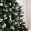 White Sprayed Christmas Tree With Pinecones-1315750944-1315750958