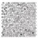 HexaGloss Aluminum Peel and Stick Tile Size:305.9 x 306.8 x 4 mm (Pack of 4)