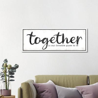 Together Is Our Favorite Place To Be by Marla Rae - Panoramic Print on Canvas