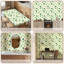 Papier peint adhésif autocollant à quatre feuilles vert botanique, vert, jaune, floral