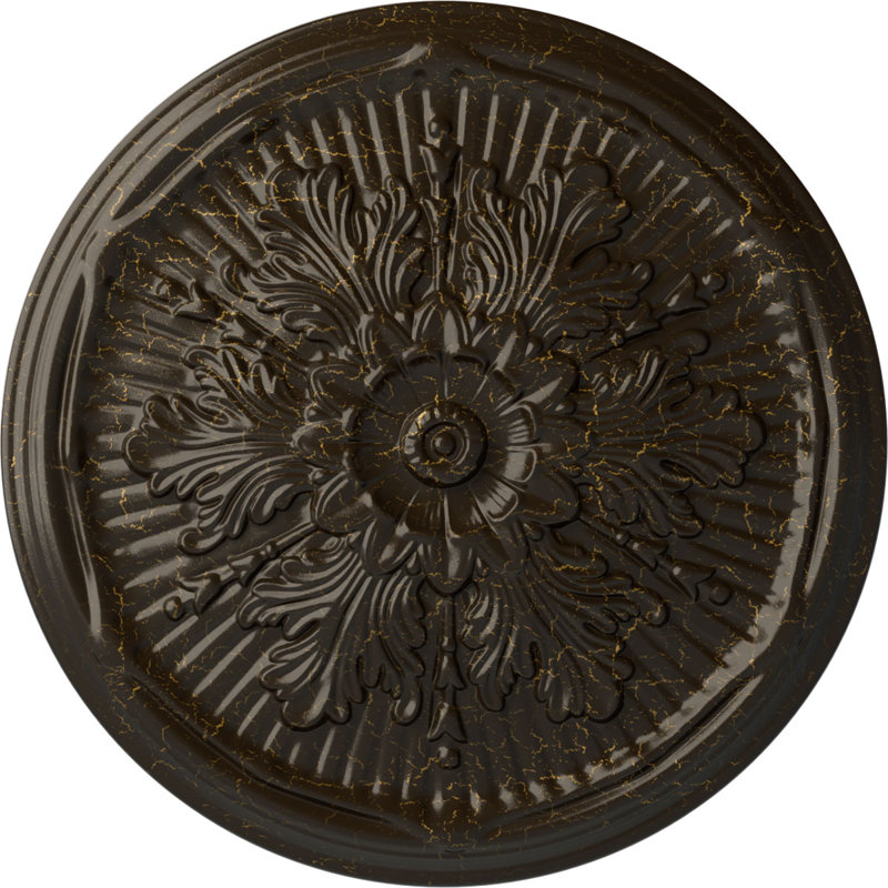Médaillon de plafond Luton de 21 po x P 2 po (convient aux auvents jusqu'à 3 1/2 po), Craquelure pierre de foyer