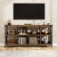 3-Tier 8-Cube Industrial Horizontal Bookshelf 62.2" | Low Metal Frame Console Shelf for Home Office, Living Room & Study