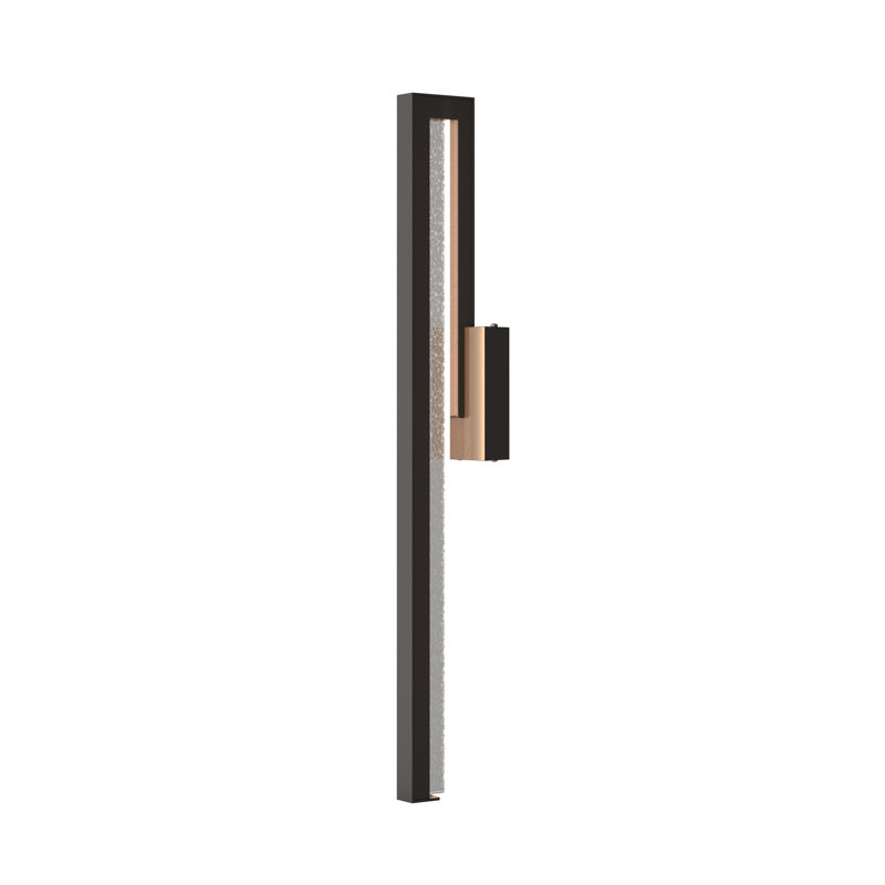 Edge LED Seeded Glass Outdoor Flush Mount, 31.9" H x 4.5" W x 4.2" D, Oil Rubbed Bronze