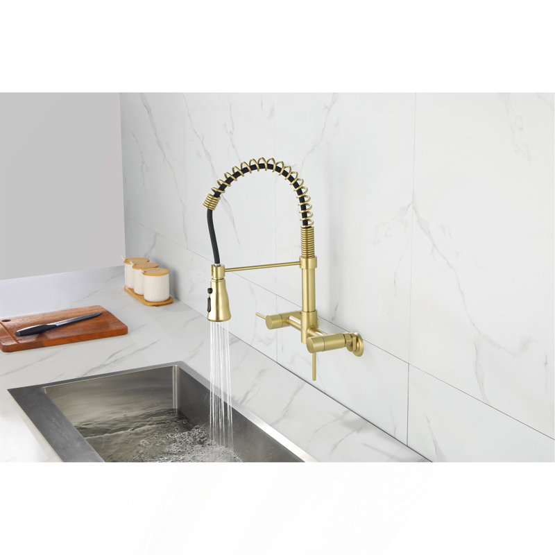 3 Functions Wall Mounted Bridge Kitchen Faucet