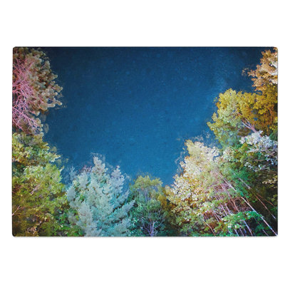 Tempered Glass Stars Above a Forest Chopping Board