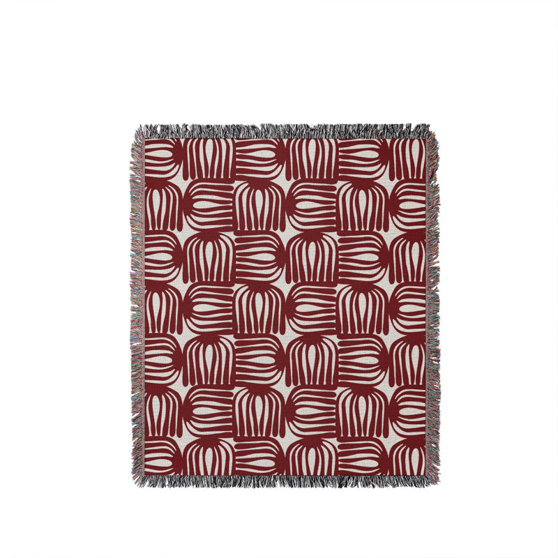Jeté en coton Hami, 50 x 60, Rouge