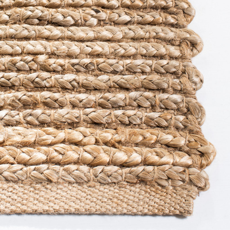 Tapis de couleur unie en jute tissé à la main Doleman Cape Cod, Rectangle 2 pi x 3 pi