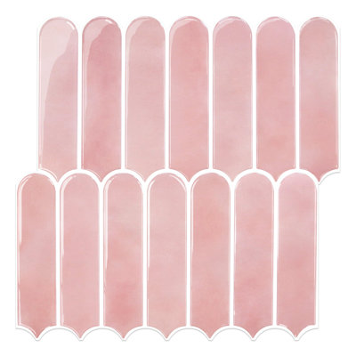 Carreaux de dosseret à écailles de poisson - motif plus épais 12 po x 12 po (ensemble de 10)