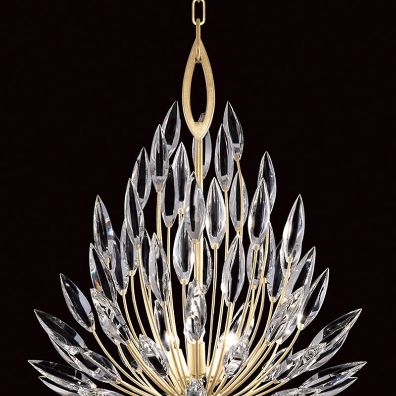 Lustre spoutnik à 3 lumières Lily Buds, Or