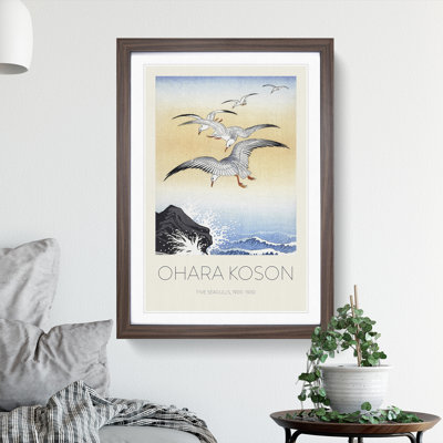 Seagulls Above the Sea by Ohara Koson - Picture Frame Graphic Art