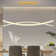 Modern Fishbone LED Pendant Light Adjustable Height & Color Temperature