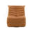 Talmon Orange Synthenic Leather Glider Recliner With Swivel
