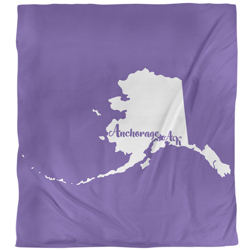 Housse de couette ancrage alaska, Housse de couette pour grand lit, Mauve