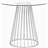 Cazzie Round Glass Top Metal Base Dining Table-343891677