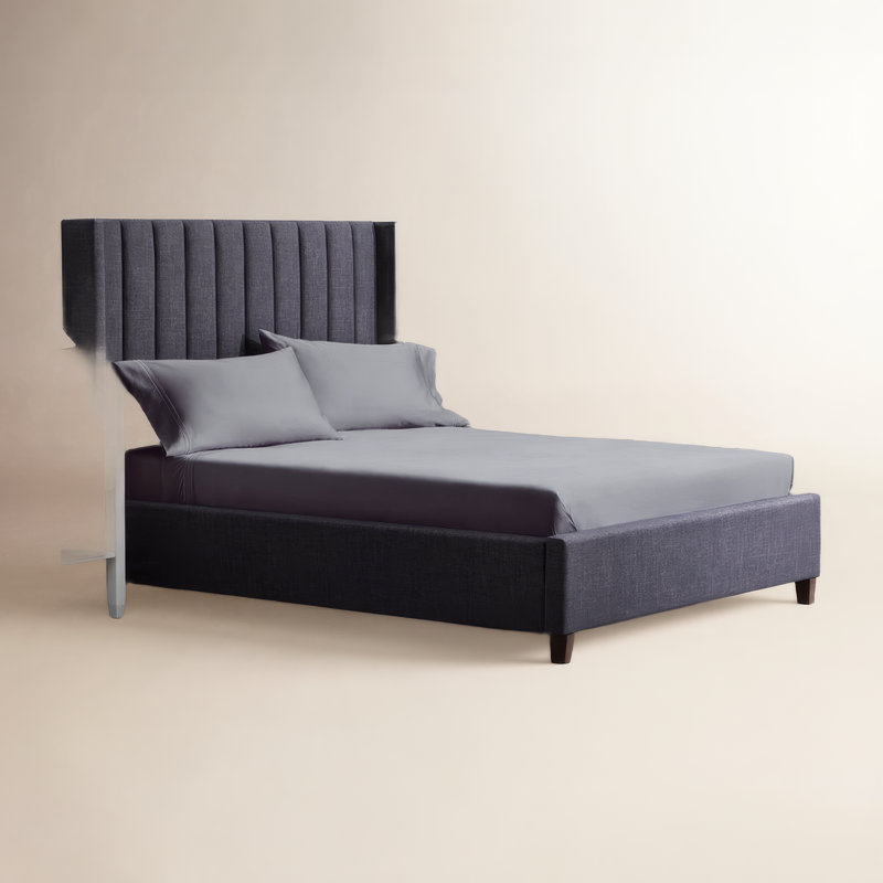 Supima Sateen Sheet Set, Dark Gray, Split Cal.King Sheet Set+1Fitted Sheet+2Pillowcase