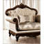 Fauteuil 1 pièce de style traditionnel avec accoudoirs arrondis, garniture cloutée et coussin décoratif pour un confort et une décoration élégants